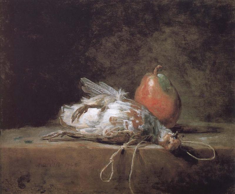 Jean Baptiste Simeon Chardin Gray partridge and a pear